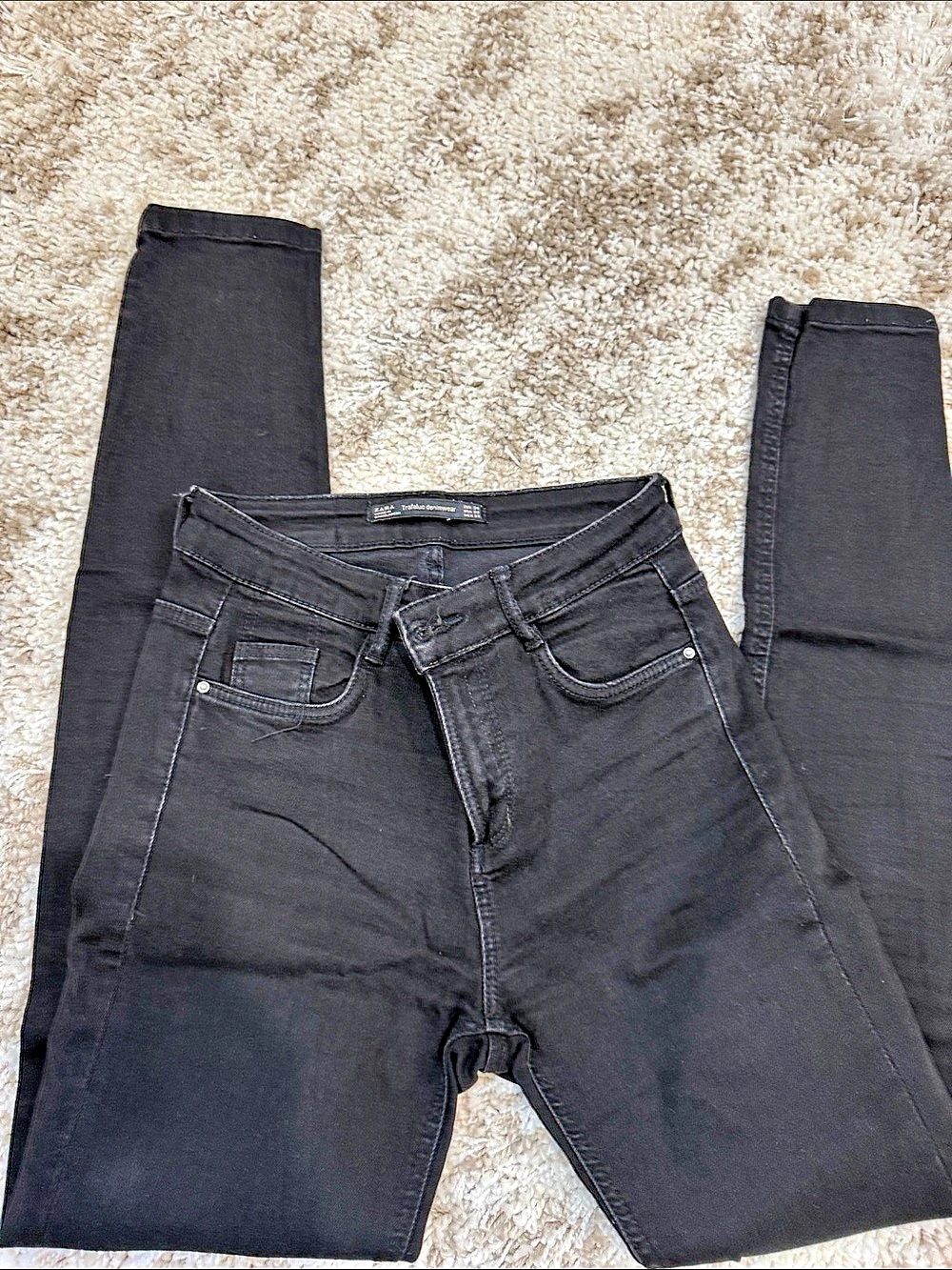 Zara trafaluc Super Skinny Ankle Black Skinny Jeans Waist 27. Size  2